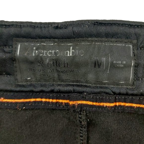Abercrombie & Fitch Sweatpants Mens Medium Black Tapered Ankle Zip Athletic Gym - Picture 10 of 11
